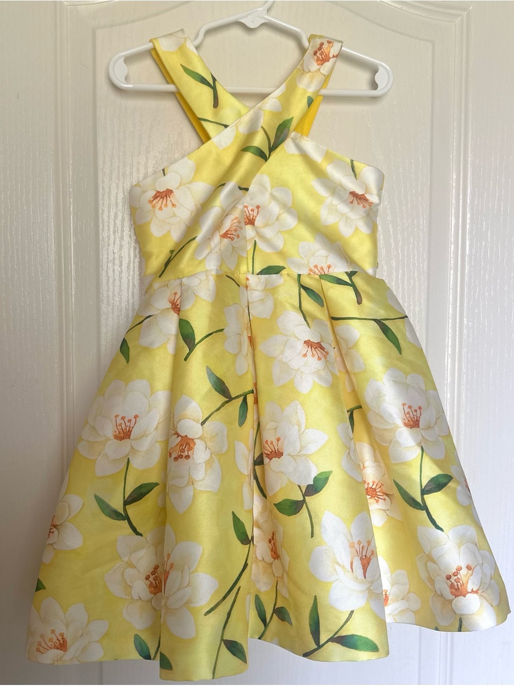 Abel & Lula Yellow Floral Party Dress Size 5